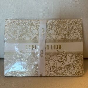 Christian Dior Gold and Cream Gift Box and Ribbon NIB